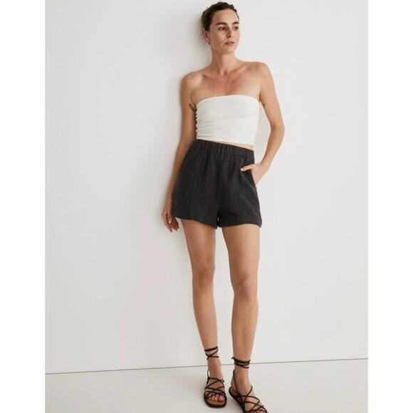 Madewell gray Easy Pull-On Shorts in Lightspun - Picture 9 of 10
